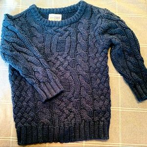 Cable knit navy sweater